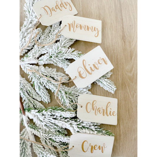 Natural Custom Wooden Gift Tag