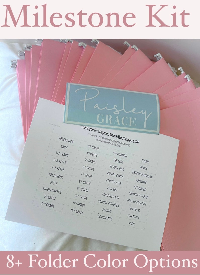 DIY Kit Only- 25 Folders and One Name Vinyl Sticker