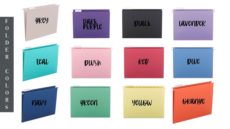 DIY Kit Only- 25 Folders and One Name Vinyl Sticker